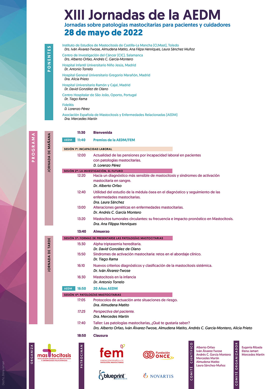 AEDM - XIII Jornadas para enfermos de mastocitosis y cuidadores